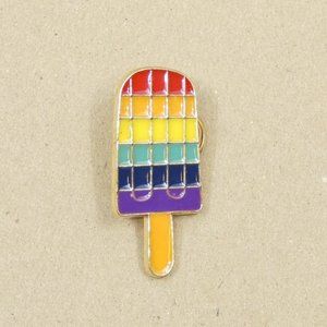 FREE ADD ON WITH PURCHASE  Rainbow Pride Popsicle LGBTQ  Enamel Brooch Pin
